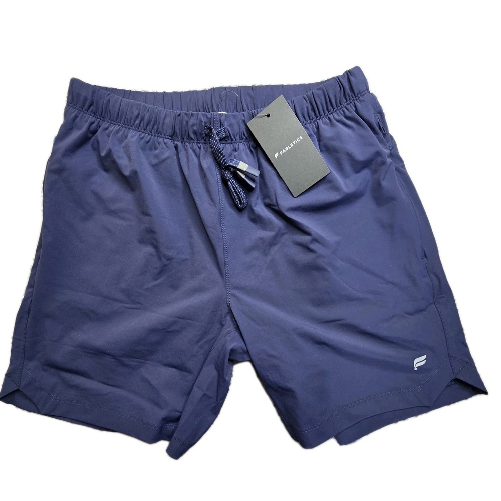 Fabletics Men's Onyx 5" The One Short NWT‎ Medium Athletic Navy Lined Stretch
